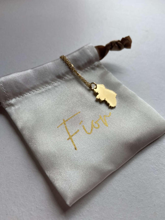 Our stunning Irish Map Pendant Necklace