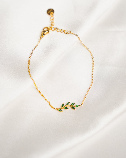 Emerald Leaf Bracelet