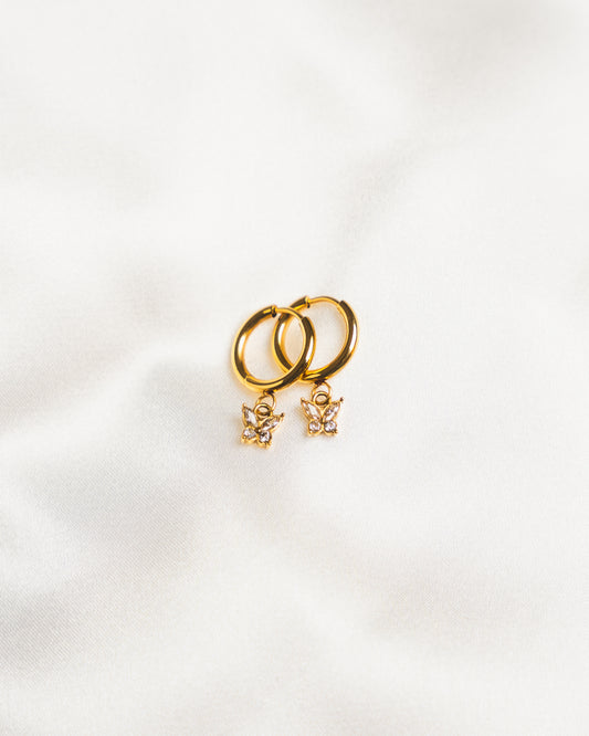 Féileacáin Hoop Earrings