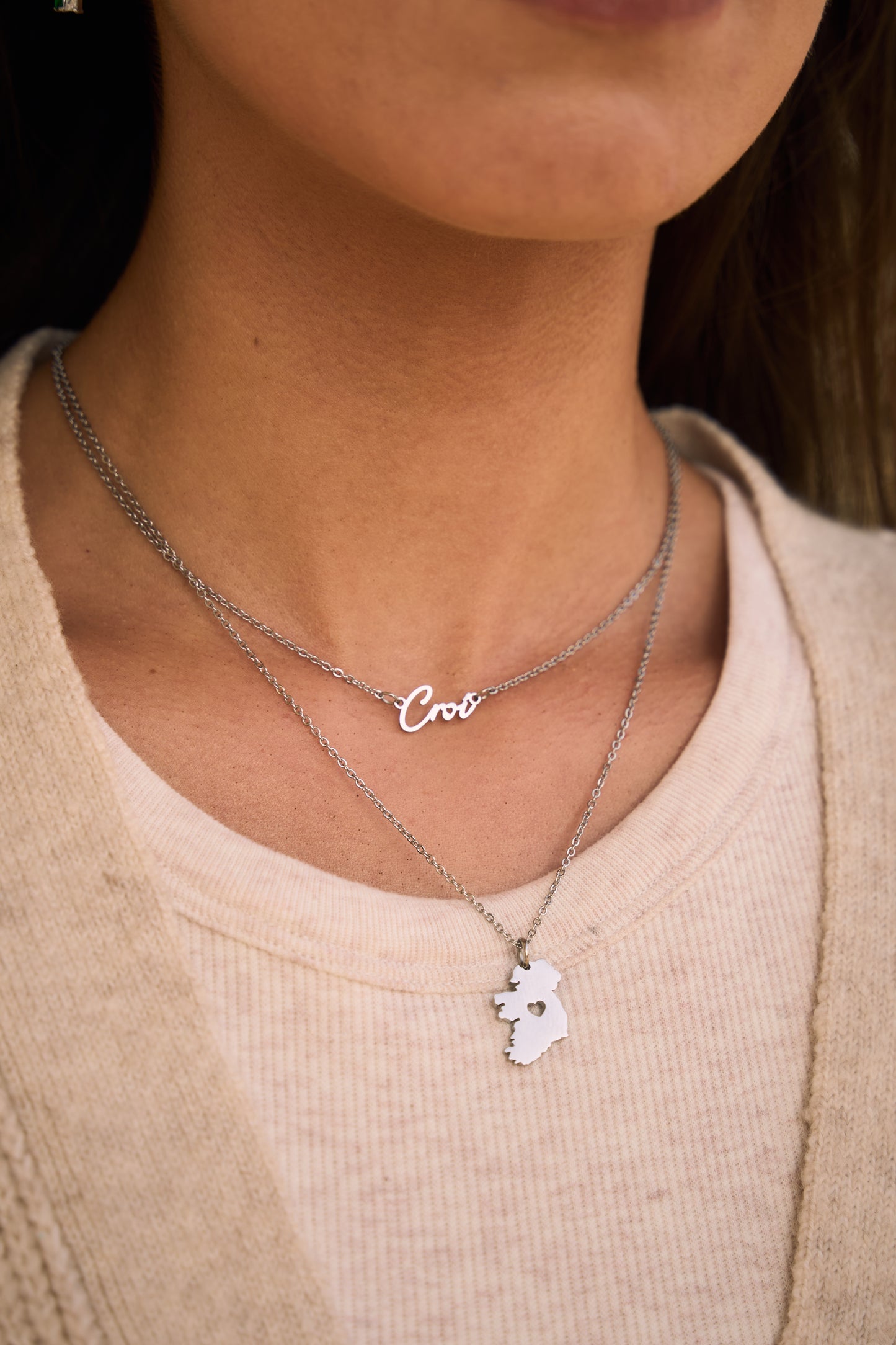 Ireland Heart Map Necklace