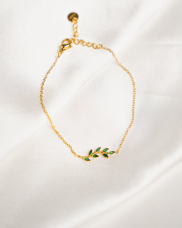 Emerald Leaf Bracelet