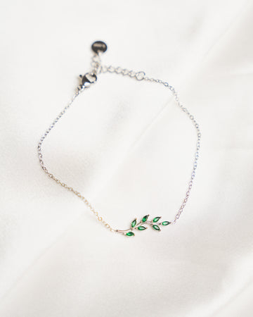 Emerald Leaf Bracelet