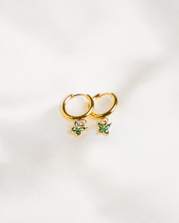 Féileacáin Hoop Earrings