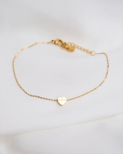 Heart Grá Pendant Bracelet