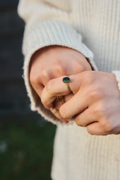 Oval Gemstone Ring