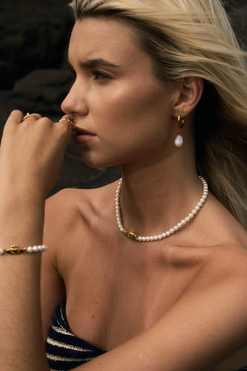 Claddagh Pearl Necklace