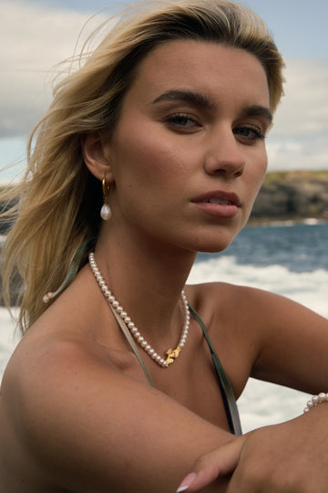 Pearl Hoop Earrings
