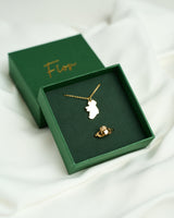 Ireland Map & Claddagh Ring Gift Set