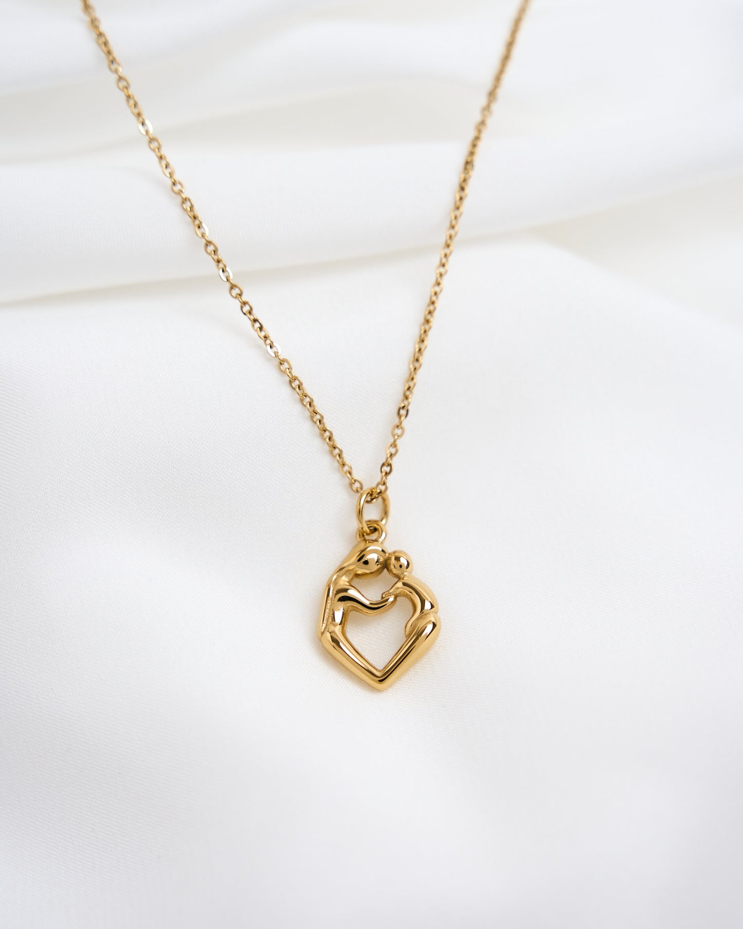 Mother & Child Heart Necklace