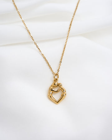 Mother & Child Heart Necklace