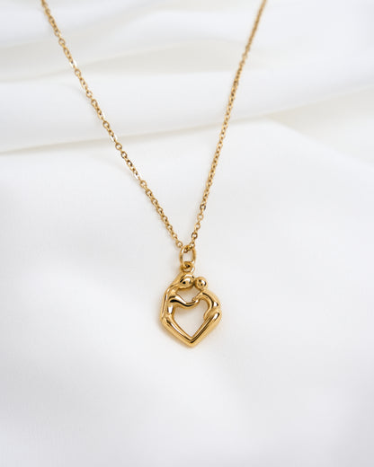 Mother & Child Heart Necklace