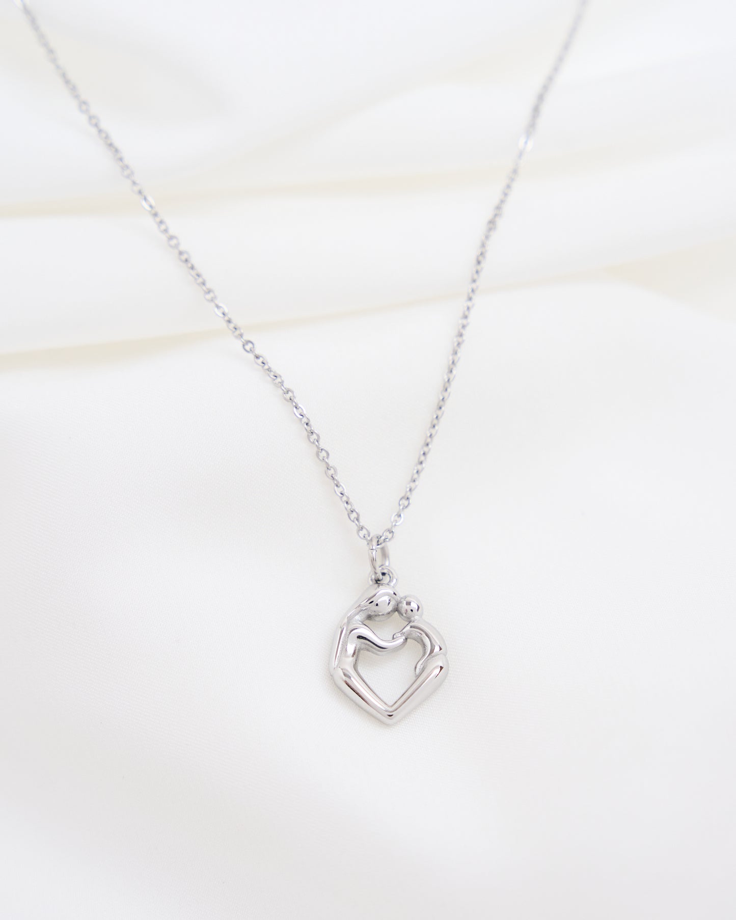Mother & Child Heart Necklace