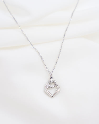 Mother & Child Heart Necklace