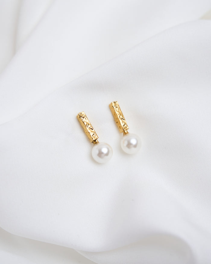 Crushed Pearl Earrings