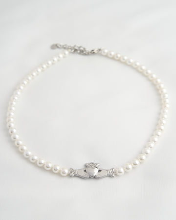 Claddagh Pearl Necklace