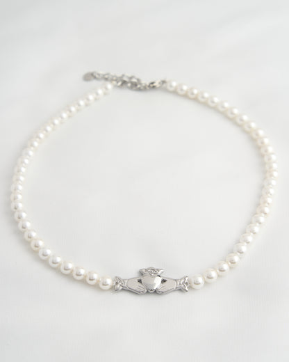 Claddagh Pearl Necklace