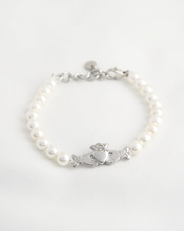 Claddagh Pearl Bracelet