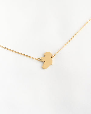 Tight Ireland Map Necklace