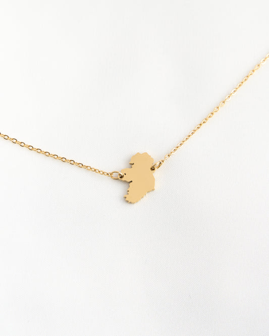 Tight Ireland Map Necklace