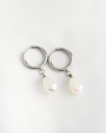 Pearl Hoop Earrings