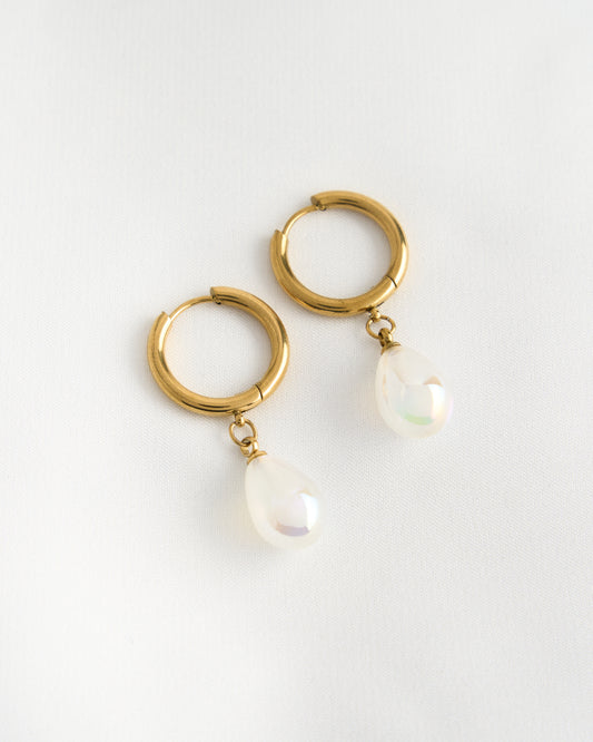Pearl Hoop Earrings