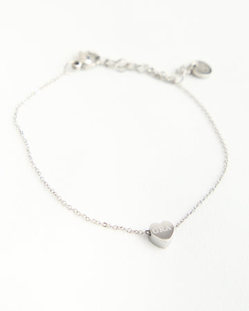 Heart Grá Pendant Bracelet