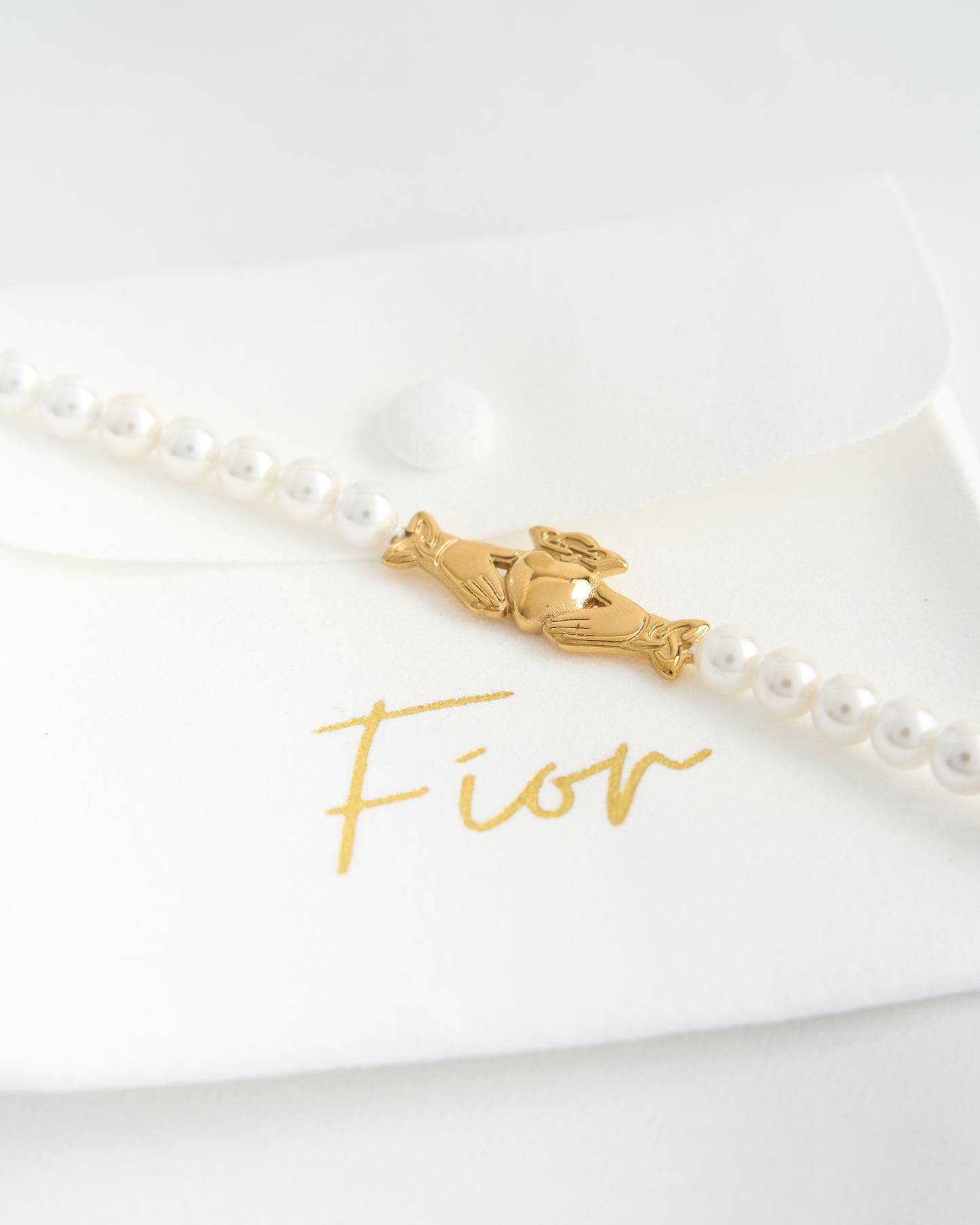 Claddagh Pearl Necklace