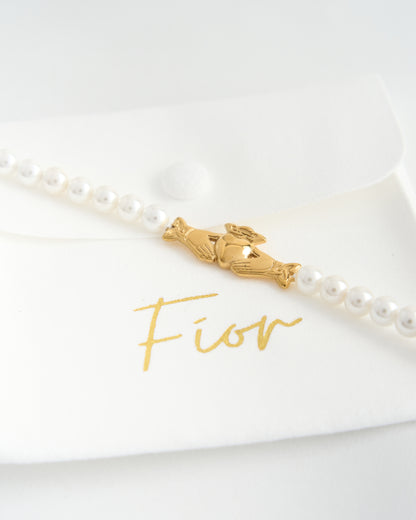 Claddagh Pearl Necklace