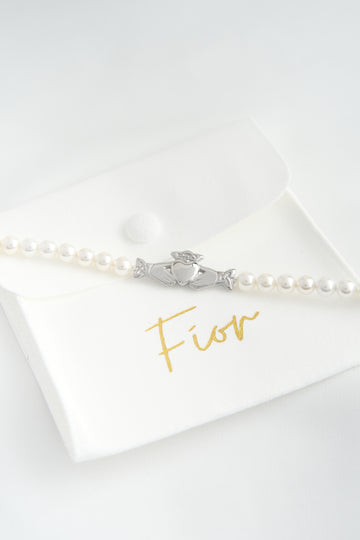 Claddagh Pearl Necklace