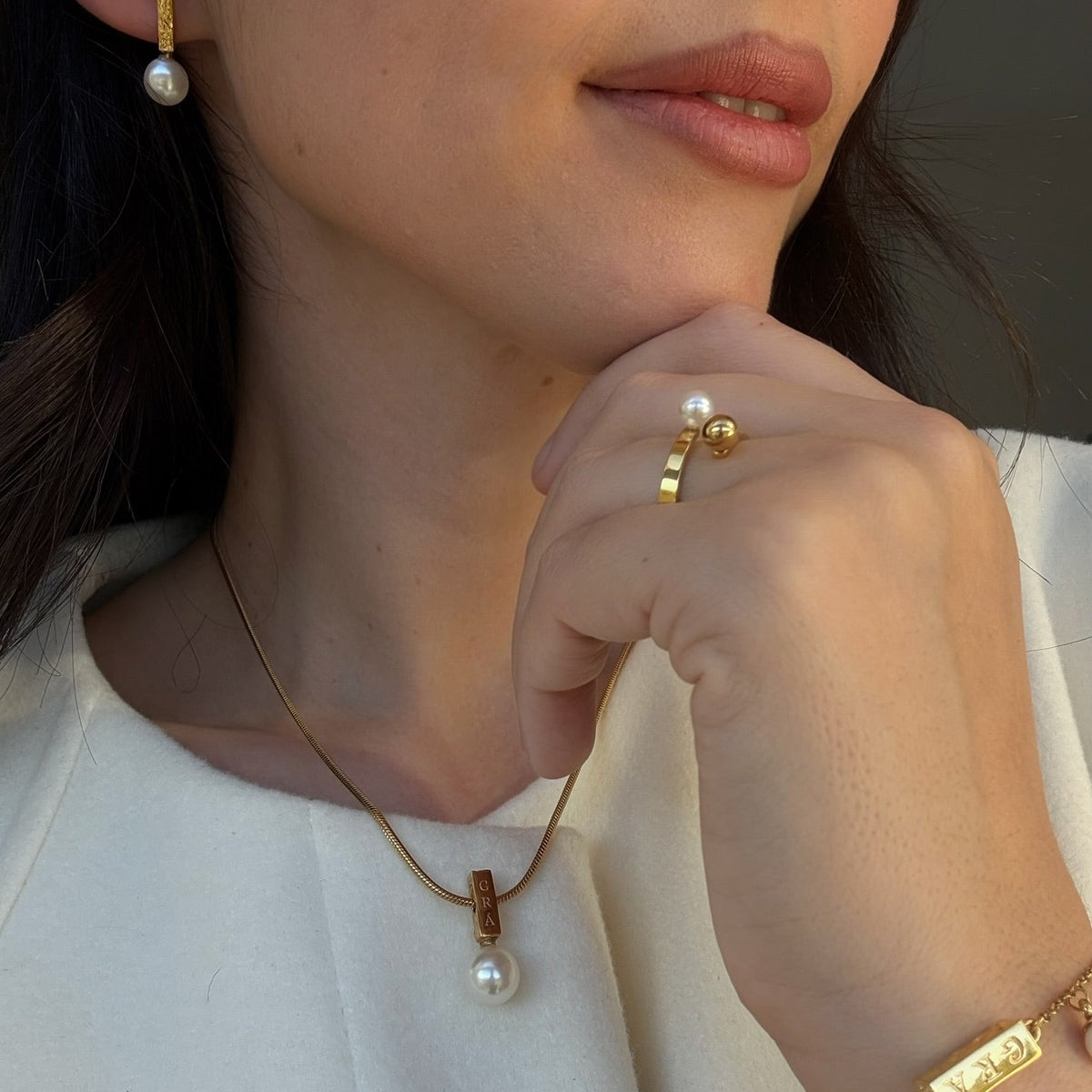 Pearl & Sphere Ring