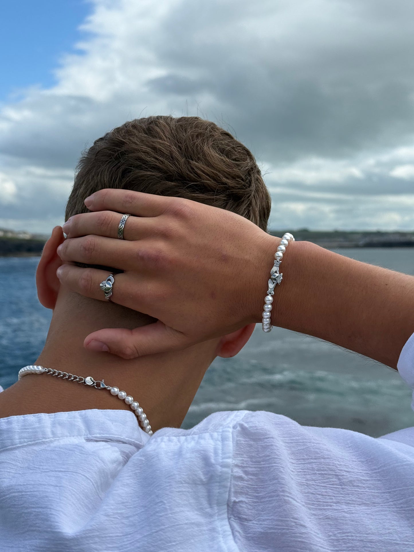 Claddagh Pearl Bracelet