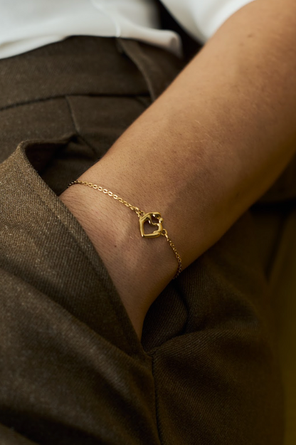 Mother & Child Heart Bracelet