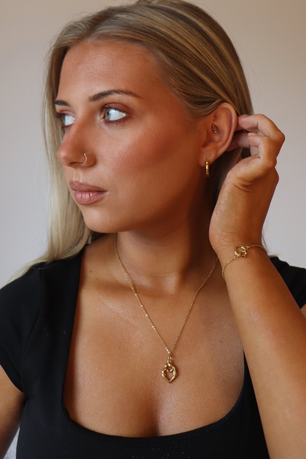 Mother & Child Heart Necklace